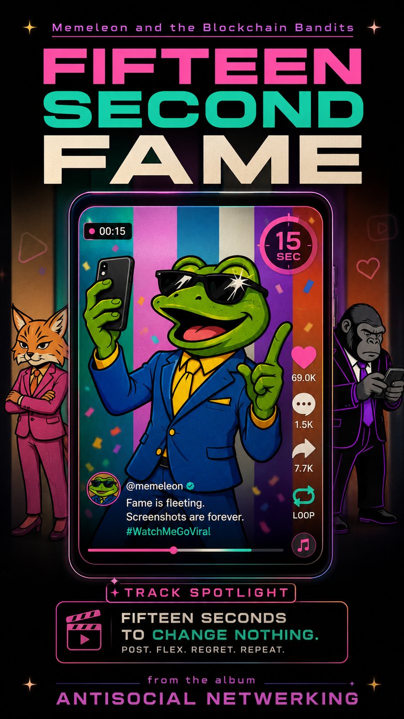 Fifteen Second Fame — TikTok promo card