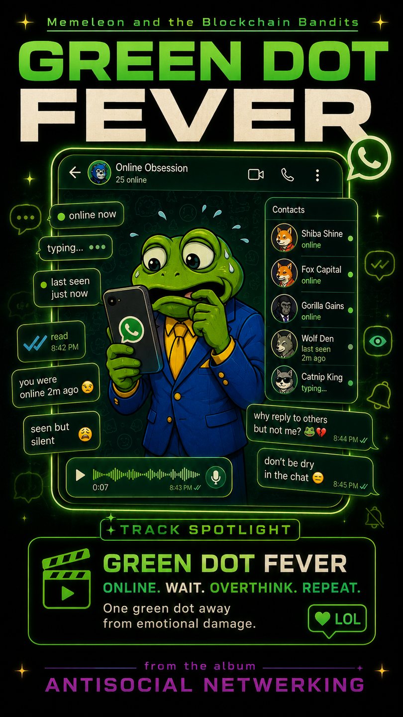 Green Dot Fever — WhatsApp promo card
