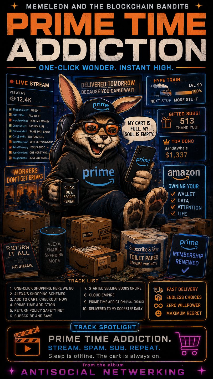 Prime Time Addiction — Amazon promo card